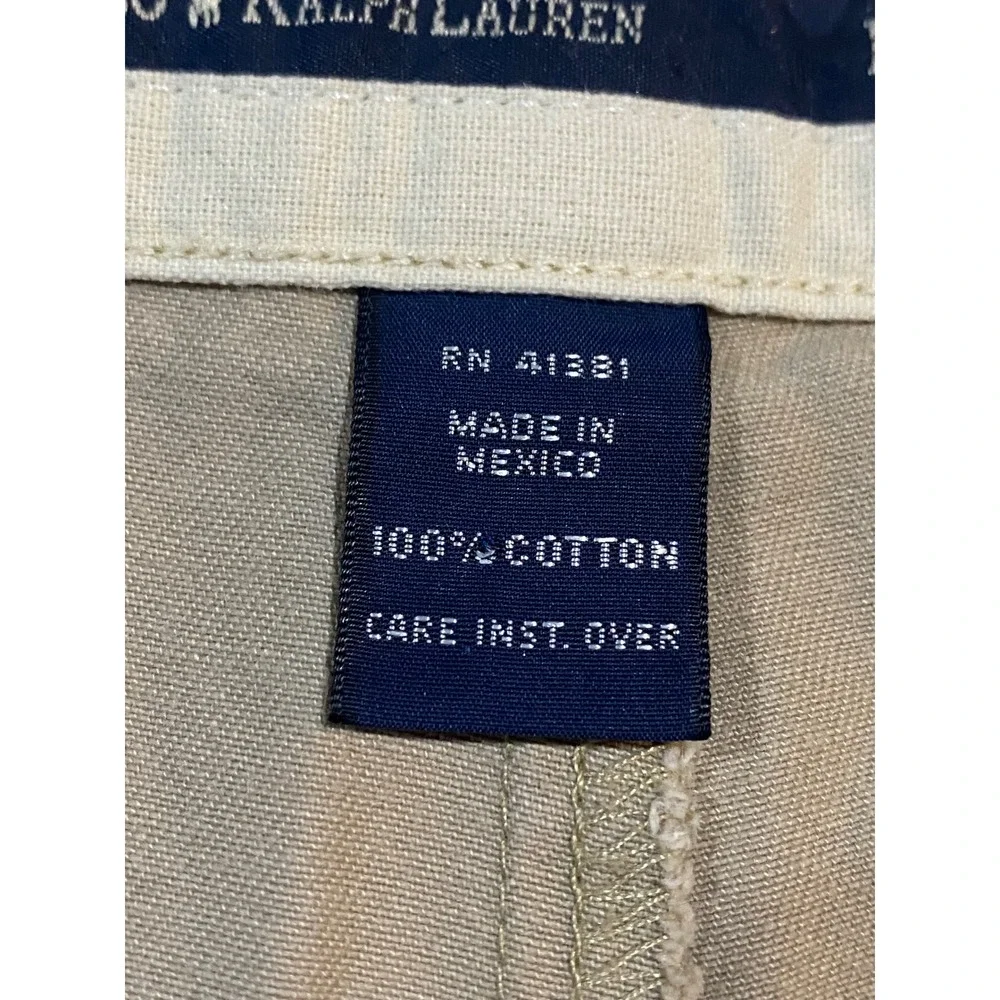 Polo Ralph Lauren Tyler Short Mens 40 Khaki Tan Pleated Chino Cotton Shorts